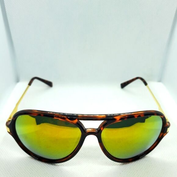 Tortoiseshell & Gold Aviator Sunglasses - Picture 1 of 8